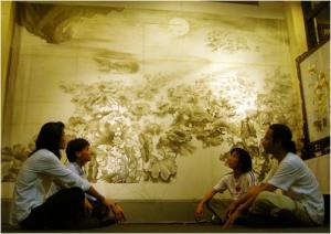 The biggest hand embroidery picture for 1,000th anniversary of Thang Long - Hanoi The biggest hand embroidery picture for 1,000th anniversary of Thang Long - Hanoi